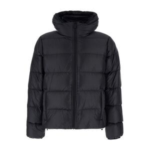 Aspesi Men Black Down Jacket With Front Zip And Side Pockets In Tech Fabric Men